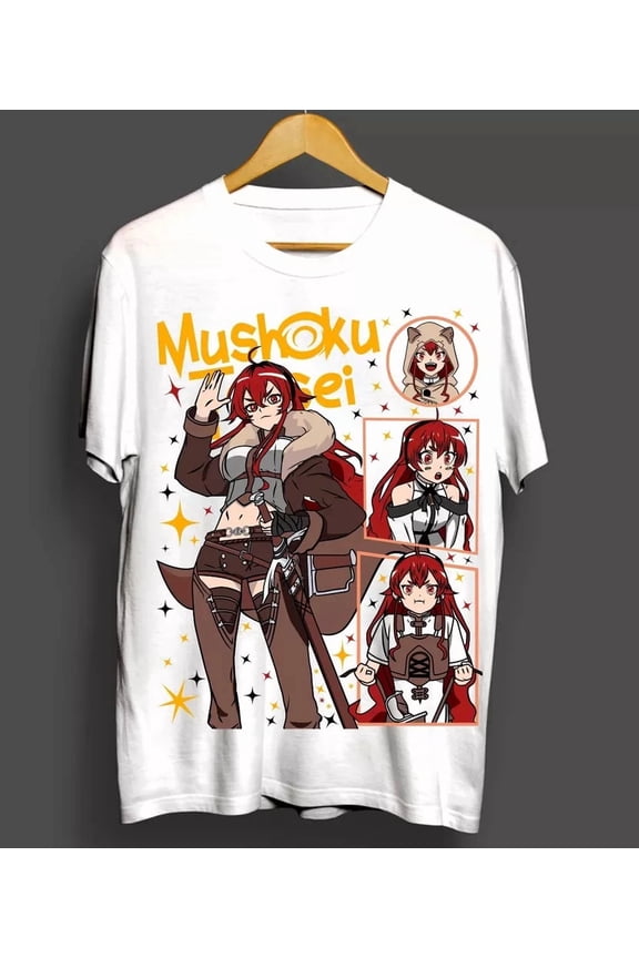 Mushoku Tensei Roxy Migurida T-Shirt Jobless Reincarnation Anime Shirt White