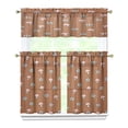 thumbnail image 1 of Mushroom (1) Kitchen Curtain Valance 3 Piece Home Curtains and Valance Set Curtain Sink Window Decor Window Treatment Tier 27.5x36 Length, 1 of 6