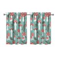 thumbnail image 1 of Mushroom (15) Kitchen Curtains - Vintage Tier Curtains for Bathroom Living RV Rod Pocket Window Drapes 36 Inch 2 Panels Set 28"x36" Window Treatment Tiers, 1 of 4