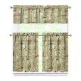 thumbnail image 1 of Mushroom (18) Kitchen Curtain Valance 3 Piece Home Curtains and Valance Set Curtain Sink Window Decor Window Treatment Tier 27.5x36 Length, 1 of 6