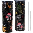 thumbnail image 1 of Mushroom 20 oz Tumbler with Lid and Straw for Women - Insulated Stainless Steel Travel Mug, Ideal Christmas Birthday Gift for Mushroom Lovers, 1 of 5