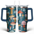 thumbnail image 1 of Mushroom 30 Oz Tumbler with Handle Lid and Straw, Stainless Steel Double Walled Vacuum Insulated Cup, Cute Anniversary Wedding Birthday Gifts Tumbler for Women Men Friends Outdoor Indoor, 1 of 1