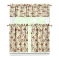 thumbnail image 1 of Mushroom (32) Kitchen Curtain Valance 3 Piece Home Curtains and Valance Set Curtain Sink Window Decor Window Treatment Tier 27.5x36 Length, 1 of 6
