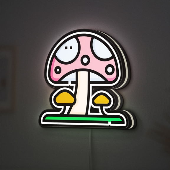 Mushroom 3D Novelty Light Box, Forest Fungus Lamp for Healthy Food and Nature Lovers (Height 20 inch, 50cm)
