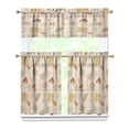 thumbnail image 1 of Mushroom (40) Kitchen Curtain Valance 3 Piece Home Curtains and Valance Set Curtain Sink Window Decor Window Treatment Tier 27.5x36 Length, 1 of 6