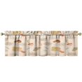 thumbnail image 1 of Mushroom (40) Kitchen Curtains 54x18 Inch Window Curtain over Sink Short Tier for Bathroom Cafe Rod Pocket Kitchen Decor Living Room Window Treatment Fabric 1 Panel, 1 of 3