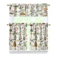 thumbnail image 1 of Mushroom (45) Kitchen Curtain Valance 3 Piece Home Curtains and Valance Set Curtain Sink Window Decor Window Treatment Tier 27.5x36 Length, 1 of 6