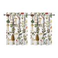 thumbnail image 1 of Mushroom (46) Kitchen Curtains - Vintage Tier Curtains for Bathroom Living RV Rod Pocket Window Drapes 36 Inch 2 Panels Set 28"x36" Window Treatment Tiers, 1 of 4