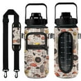 thumbnail image 1 of Mushroom 64 Oz Half Gallon Water Bottle with Sleeve - BPA Free Leakproof Sport Large Plastic Water Bottle with Straw Strap & Insulated Neoprene Holder Carrier Bag Great Gift for Women Men, 1 of 7