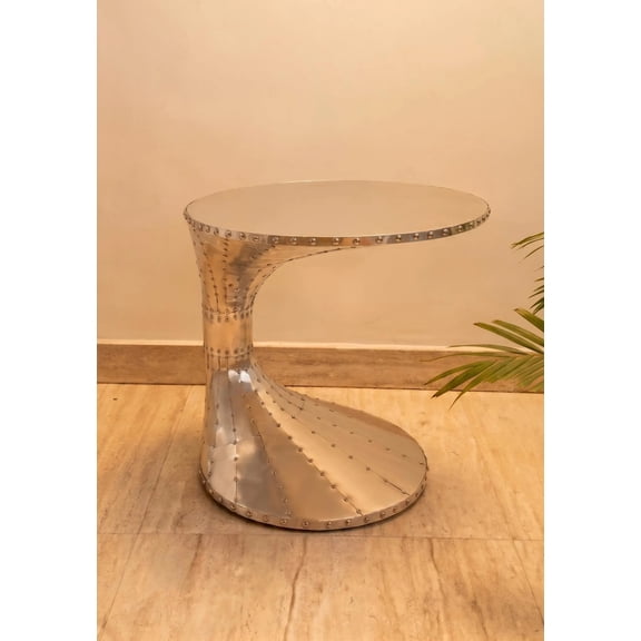 Mushroom Accent Aviator Side Table, End Table, Industrial Nightstand for Living Room Patio Balcony Bathroom