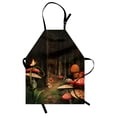 thumbnail image 1 of Mushroom Apron, Mushrooms in Deep Dark Forest Fantasy Nature Theme Earth Path, Unisex Kitchen Bib with Adjustable Neck for Cooking Gardening, Adult Size, Green Brown and Red, by Ambesonne, 1 of 4