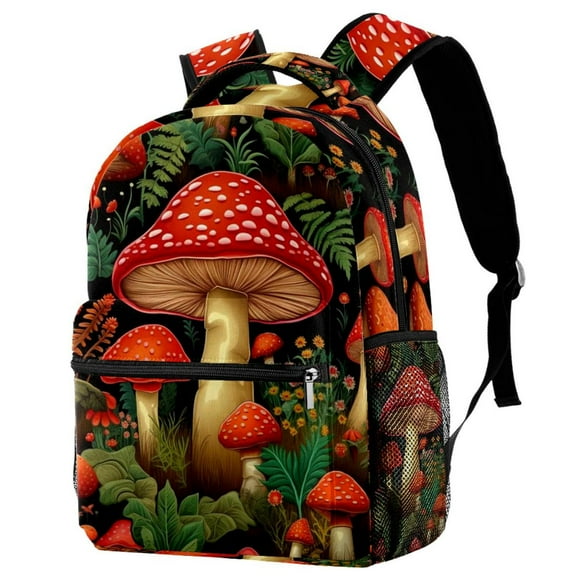 Mushroom Backpack Lightweight Bookbag Travel Rucksack Laptop Daypack for Women Men