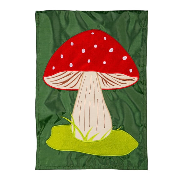 Mushroom Basic Applique Garden Flag