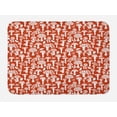 thumbnail image 1 of Mushroom Bath Mat, Cute Amanita Pattern with Leaves Berries Poisonous Plants Cartoon Style, Non-Slip Plush Mat Bathroom Kitchen Laundry Room Decor, 29.5 X 17.5 Inches, Burnt Sienna White, Ambesonne, 1 of 2