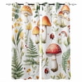thumbnail image 1 of Mushroom Blackout Curtains for Bedroom/Living Room, Thermal Insulated Kitchen Curtains, Vintage Botanical Elegant Spring Floral Grommet Darkening Window Treatment Drapes 52"x63"x2, 1 of 8