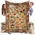 thumbnail image 1 of Mushroom Blanket Fleece Soft Cozy Throw Blanket for Couch Bed Living Room, Lightweight Flannel Plush Warm Travel Throws and Blankets for Sofa 60x80 Inches, 1 of 6