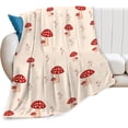 thumbnail image 1 of Mushroom Blanket for Girl Women Soft Warm Red Mushroom Stuff Decor Fleece Throw Blanket Plush Cozy Mushroom Animals Lightweight Flannel Gifts Blankets for Adults Kids 50''''X40'''', 1 of 6