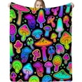 thumbnail image 1 of Mushroom Blanket for Kids Adults Lightweight Flannel Throw Blanket for Sofa Couch Living Room Bed Gift Ultra Soft Summer Blanket, Air Conditioner Blanket (60''''x80''''), 1 of 6