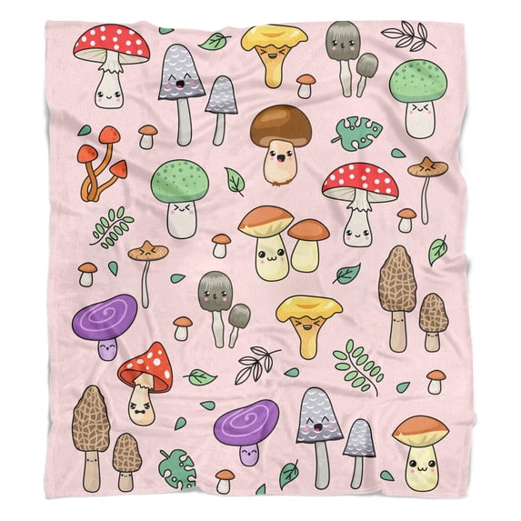 Mushroom Blanket for Girls Kids Baby Women Mushroom Plush Gifts Super Soft Fleece Throw Blanket for Bed Living Room Sofa Travel