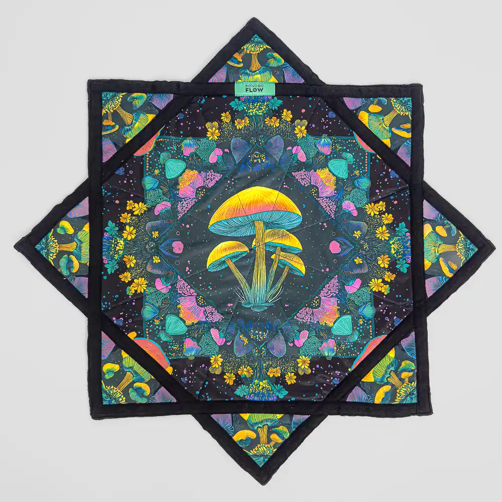 Mushroom Bloom UV Flow Star | Spin Cloth Dapo Star | Festival Rave ...