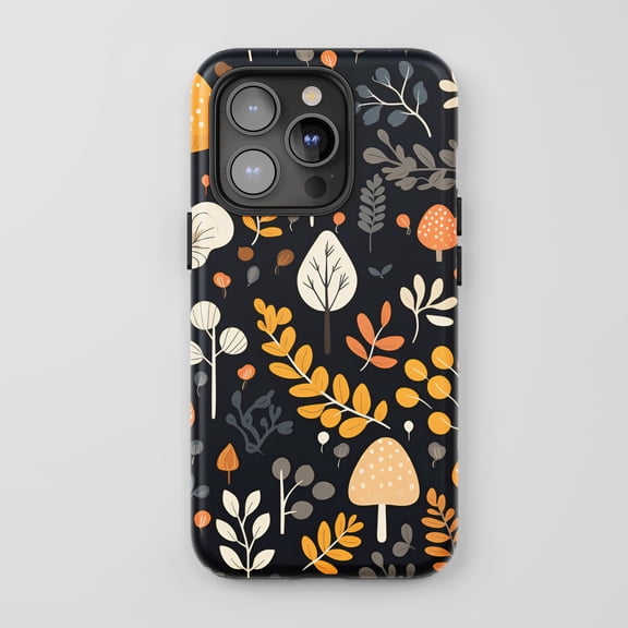 Mushroom Botanical For All iPhone Series Tough Phone Case Cute Nature
