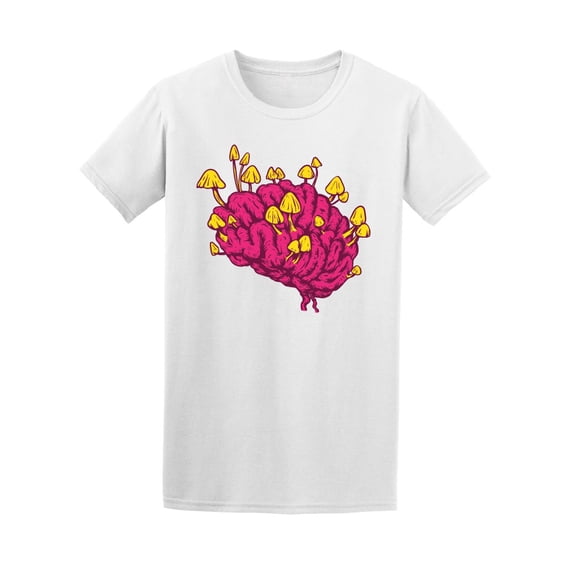 Mushroom Brain Hand Drawing Tee Men's -Image by Shutterstock
