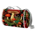 thumbnail image 1 of Mushroom Canvas Beach Blanket Picnic Mat - Waterproof and Sandproof Outdoor Camping Mat with Carry Bag - Large Size for Beach, Picnics, and Travel - Durable and Easy to Clean - 200x150cm, 1 of 6