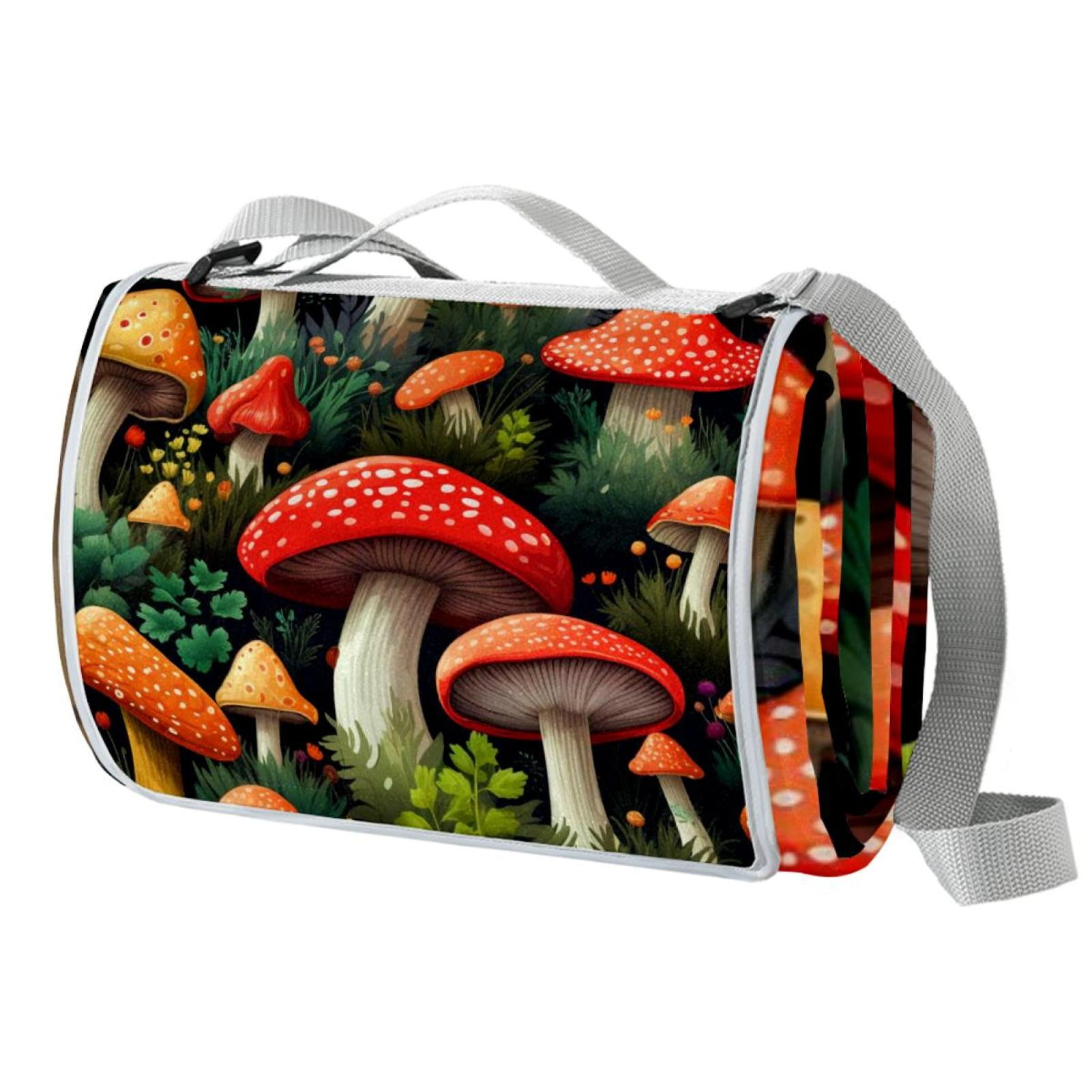 Mushroom Canvas Picnic Mat for Outdoor Activities - Waterproof and ...