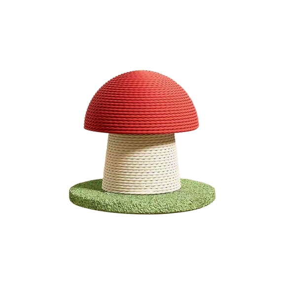 Mushroom Cat Scratcher,Mushroom Cat Tree,8×7 Inch Cats Scratching Post Cats Tree Stabilize Base Natural Sisal Scratcher,Space Saving Indoor Cat Toy For Small Spaces And Apartments.(M)