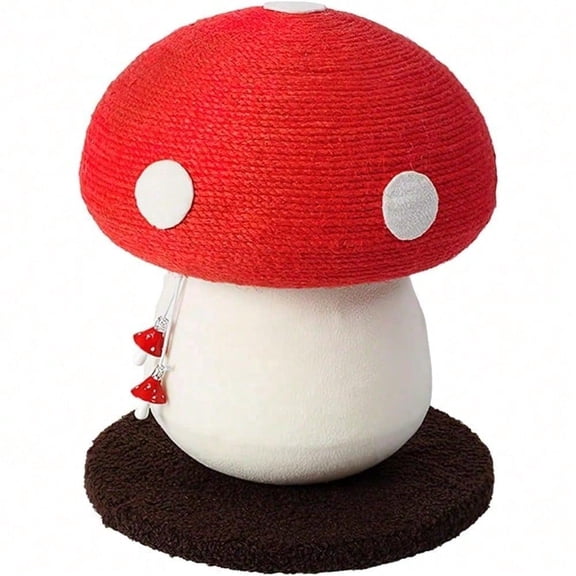 Mushroom Cat Scratching Post - Unique Design, Sisal-Wrapped, Ideal For Medium And Small Cats, No Assembly Required Cat Stuff Cat Tree Tower Cat Toys