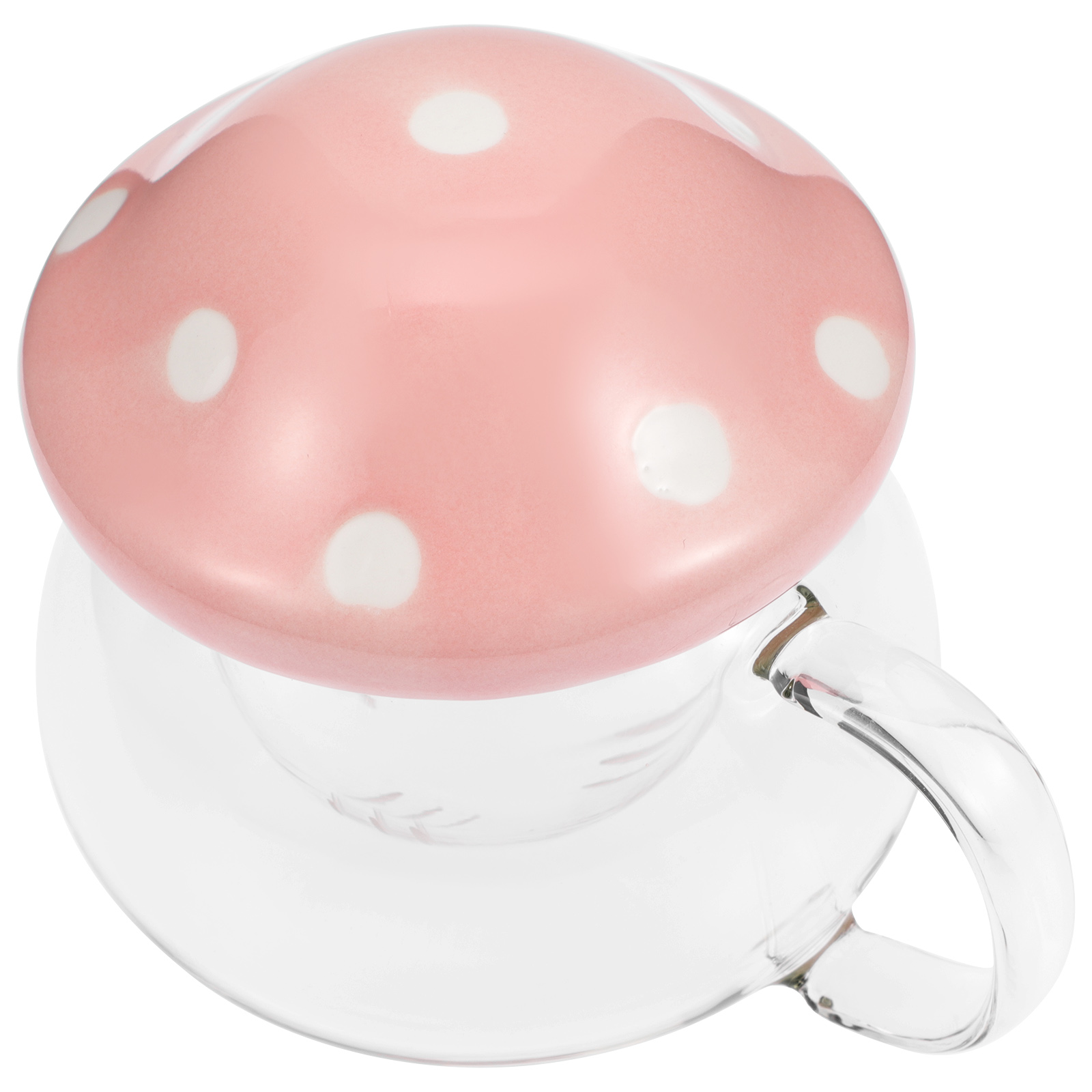 Mushroom Ceramic Mug Glass Coffee Cup Vintage Teapot Cups with Lids