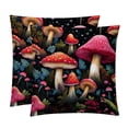 thumbnail image 1 of Mushroom Chair Pillow Covers Set with Unique Patterns for Bed and Throw Pillows - Sizes 16x16, 18x18, 20x20 Inches for Various Occasions - Set of 2 Items, 1 of 6