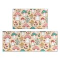 thumbnail image 1 of Mushroom and Character Beige Pattern Anti Fatigue Kitchen Rugs Set Of 2, Non Slip Washable Decorative Floor Mats for Kitchen Sink Laundry, 17"x30" and 17"x47", 1 of 6