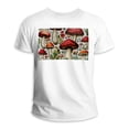 thumbnail image 1 of Mushroom Classic White 100% Cotton T-Shirt for Men - Soft and Comfortable Tee Shirt for Everyday Wear - Available in Multiple Sizes and Styles, 1 of 5