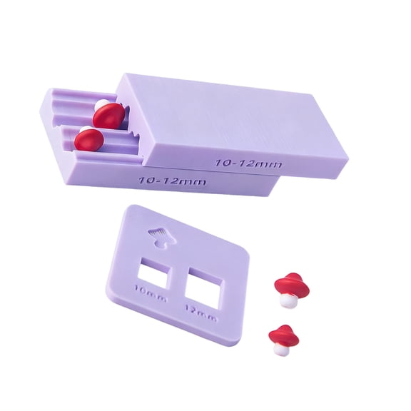 Mushroom Clay Bead Maker Mold with 2 Sizes Clay Beads Maker Tool Plastic Texture Suitable for Jewelry Accessories
