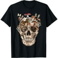 thumbnail image 1 of Mushroom Clothing Mushroom Collector Skull Graphic Gift T-Shirt, 1 of 7