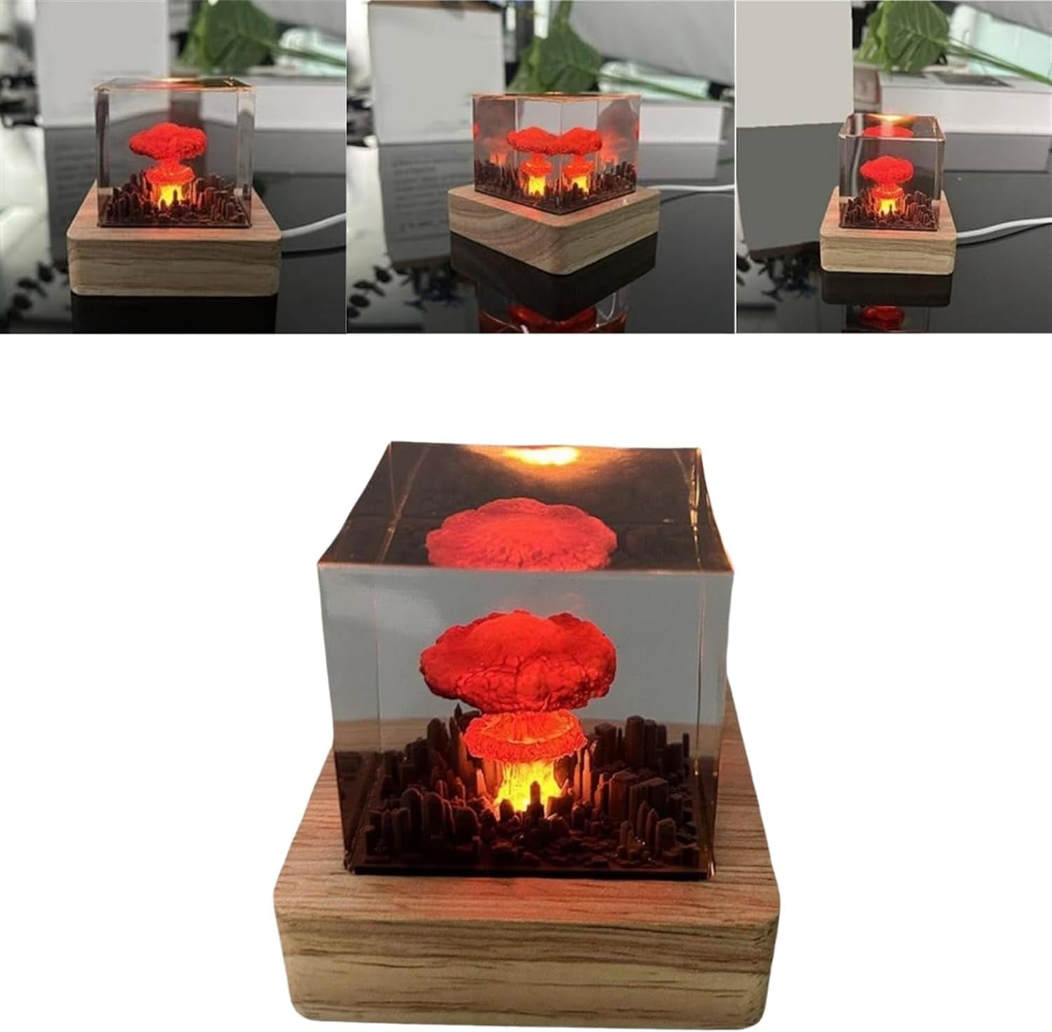 Mushroom Cloud Nuclear Explosion Lamp-2024 Nuclear Explosion Bomb ...