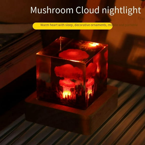 Mushroom Cloud Nuclear Explosion Lamp, Bomb Model Atmosphere Lamp Decoration Gifts for Kids