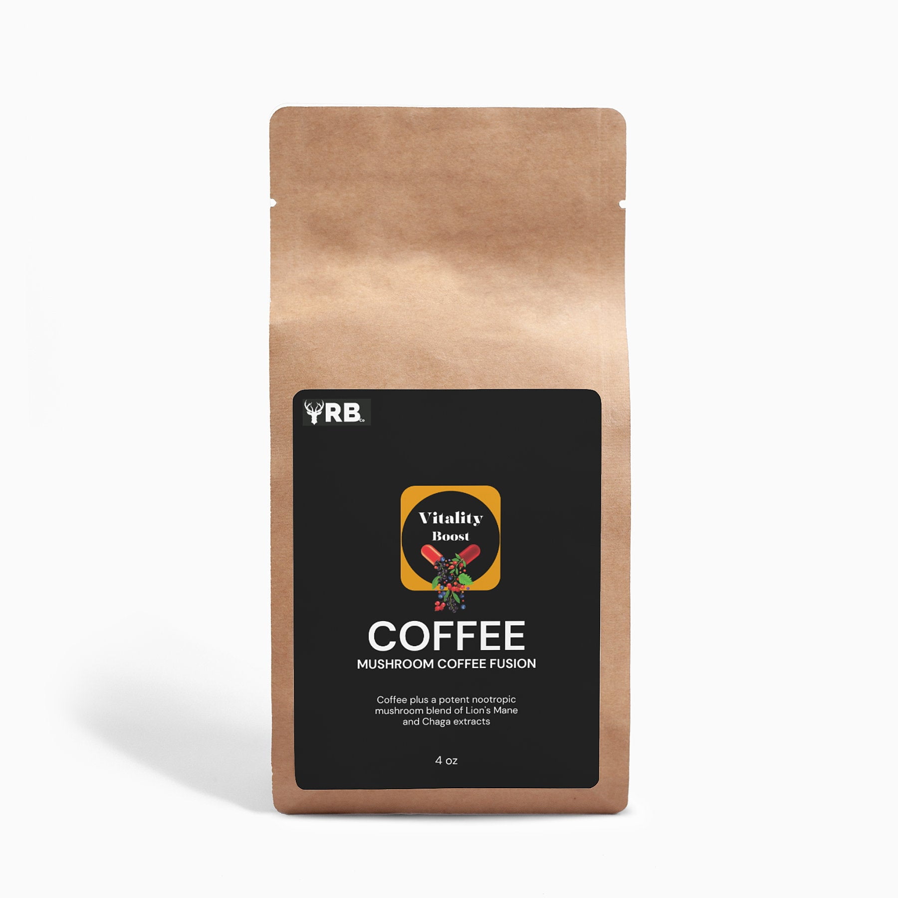 Mushroom Coffee Fusion - Lion&rsquo;s Mane & Chaga 4oz