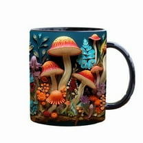 Mushroom Coffee Mug, Fashionable Cup Ceramic Cup Multifunctional Mug for Women Ceramic Tea Cup Novelty Mugs for Office Home Kitchen