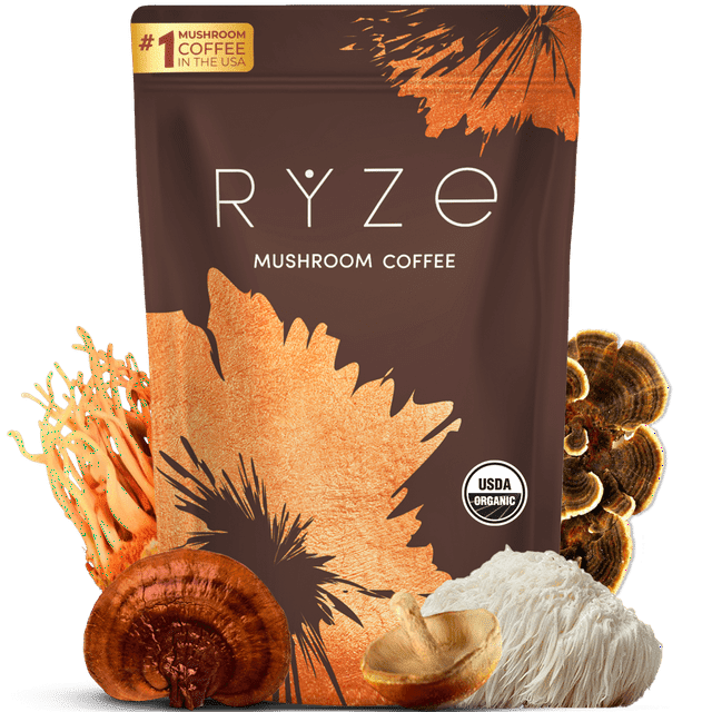 Mushroom Coffee, Organic, Naturally Caffeinated, DairyFree, Gluten