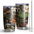 thumbnail image 1 of Mushroom Coffee Tumbler with Lid Straw Double Wall Travel Cups Decorative 20 oz Cafe Tumblers for Home Office Supplies Birthday Christmas, 1 of 7