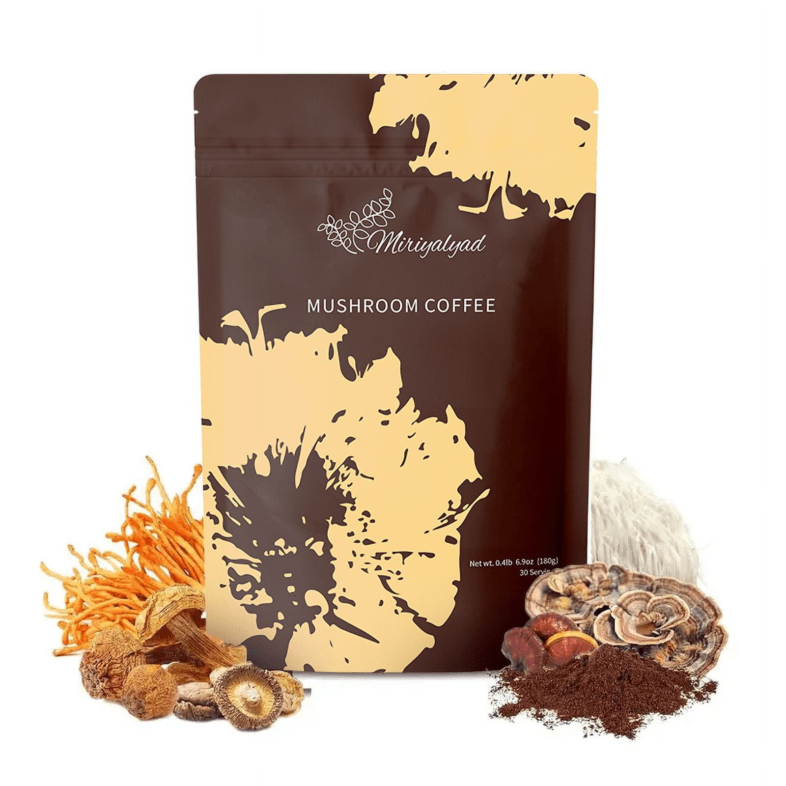 Mushroom Coffee with Turkey Tail,Cordyceps,Reishi,Shiitake,Lion's Mane