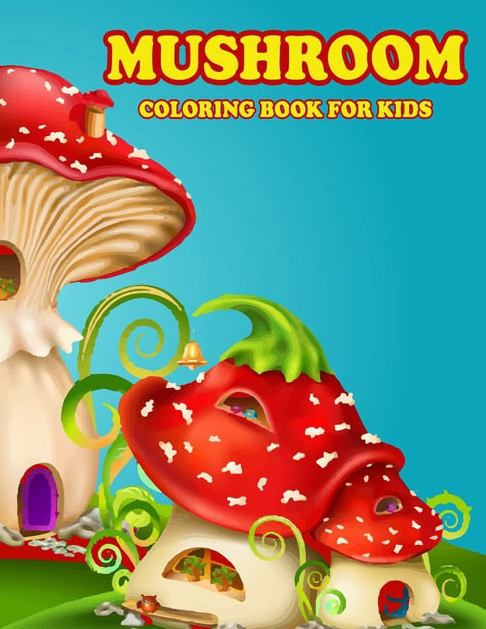 Colouring book page vector cartoon template, educational game for kids,  preschool learning concept, doodle mushroom vegetable food shape isolated,  elementary colour drawing game for children. 6689273 Vector Art at Vecteezy
