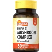 Mushroom Complex | 50 Capsules | Full Spectrum Blend of Power 8 Mushrooms | by Sundance