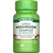 Mushroom Complex | 60 Capsules | Full Spectrum | Vegan, Non-GMO, Gluten Free | by Nature's Truth