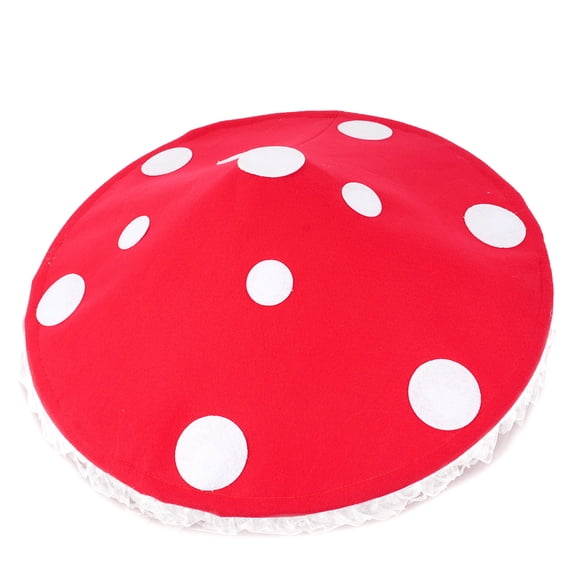 Mushroom Costume Cap For Adult Women Men Lace Detail Headgear Hat For Halloween Parties Theme Event Photo Props Headwear