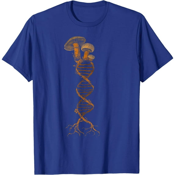 Mushroom Cottagecore DNA Mycology Shroom Hunter Foraging Unisex T-Shirt for Men Women Kids Toddler,Royal Blue Color,Size 3T