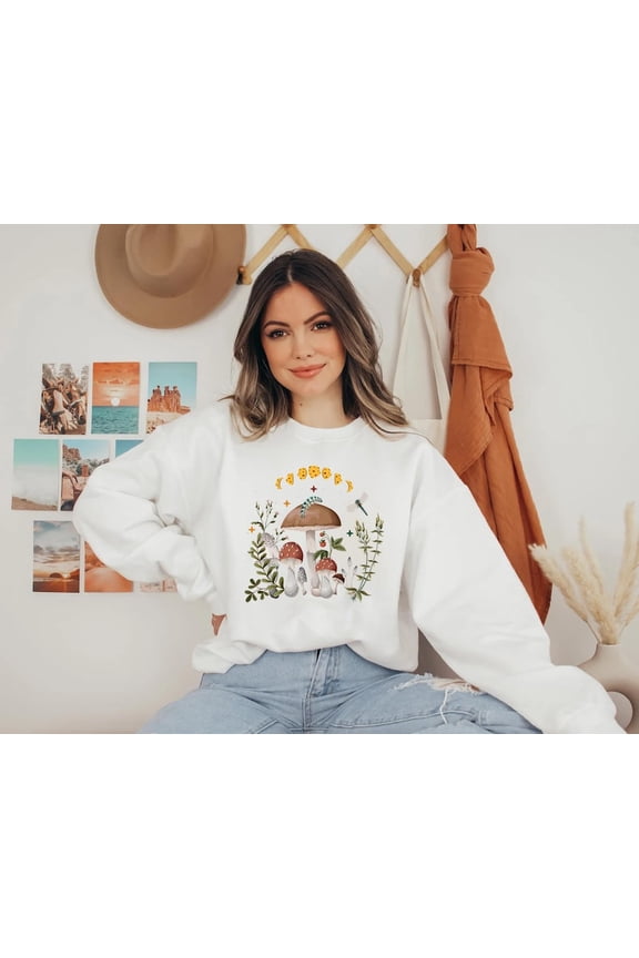 Mushroom Cottagecore Fairy Core Magic Forest Academic Sweatshirt All Size S-5Xl