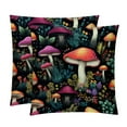thumbnail image 1 of Mushroom Covers - Set of 2 Throw Pillow Covers with Unique Patterns for Living Room Decor - Available in 16x16, 18x18, and 20x20 Inches Throw Pillows for All Occasions, 1 of 6
